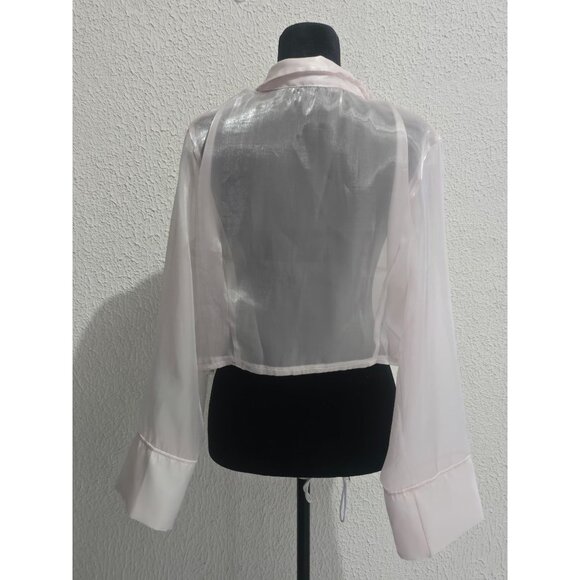 18 Centimeter fairycore Sheer Knot Front Blouse Size XL Balletcore - Picture 5 of 7